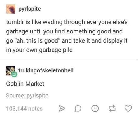 Goblin Brain, Goblin Market, The Goblin, Funny Tumblr Posts, Text Posts, Funny Fails, Tumblr Funny, Tumblr Posts, Satire