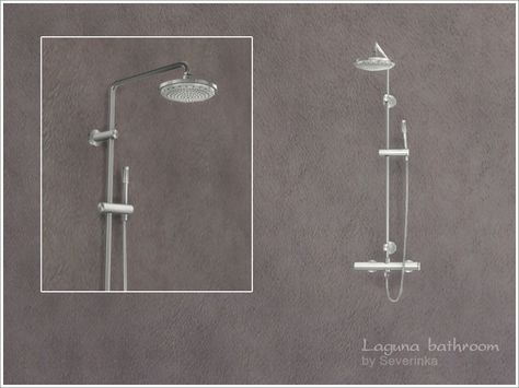 Shower without walls, a set of 'Laguna bathroom' Found in TSR Category 'Sims 4 Showers & Tubs' Sims 4 Tsr, Die Sims 4, Sims 4 Clutter, The Sims 4 Packs, Sims 4 Cc Makeup, Sims 4 Expansions, Sims 4 House Design, Casas The Sims 4, Sims Building