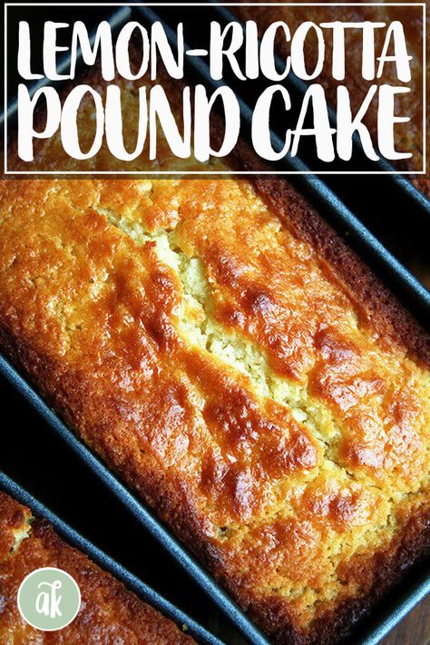 Flavored with lemon zest and freshly squeezed lemon juice, this incredibly tasty and moist ricotta pound cake is the perfect treat: great with afternoon tea, great as a dessert, great for gifting. Great all around! #lemon #ricotta #poundcake Lemon Ricotta Pound Cake, Ricotta Pound Cake, Orange Ricotta, Lemon Ricotta Cake, Squeezed Lemon, Lemon Ricotta, Pound Cake Recipes, Lemon Recipes, Cake Flour