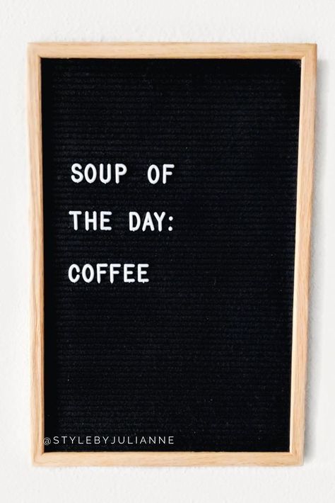 Letterboard Signs, Message Board Quotes, Felt Letter Board, Word Board, Memo Boards, Quote Board, Felt Board, Wall Board, Coffee Quotes