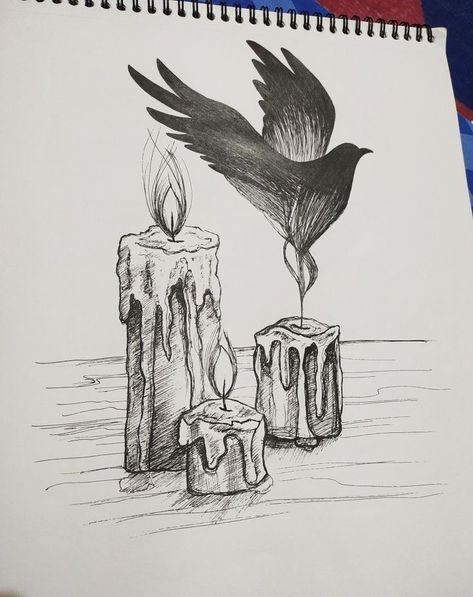 Lighter Flame Drawing, Melting Candle Sketch, Flame Inktober, Candle Drawing Simple, Candle Drawing Pencil, Candle Flame Drawing, Flames Sketch, Melting Candle Drawing, Candle Drawing Art