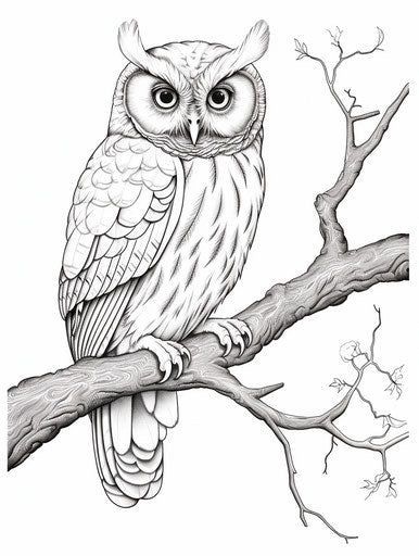 Owl Coloring Pages Free Printable, Owl Design Drawing, Drawings Of Owls, Owl Coloring Page, Jesus Art Drawing, Branch Drawing, Owl Sketch, Owl Coloring, Wood Burning Patterns Stencil