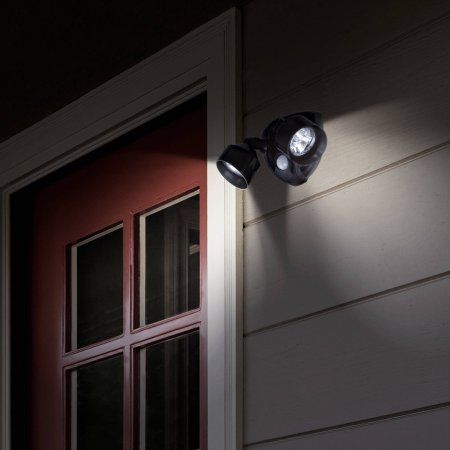 Dual Head Motion Sensor LED Wireless Security Light- Outdoor Porch, Deck, Window Adjustable Light, Battery Powered- By Stalwart Security- Black Entry Patio, Sensor Lights Outdoor, Outdoor Security Lighting, Motion Sensor Lights Outdoor, Motion Sensor Light, Lamp Post Lights, Porch Deck, Solar Led Lights, Sensor Light