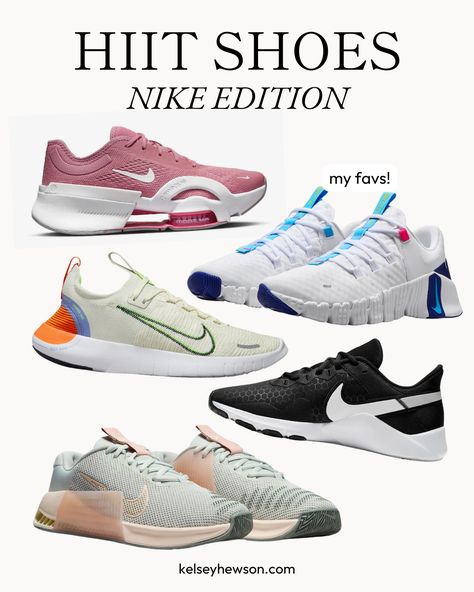 Best HIIT Workout Shoes: Nike Edition - Kelsey Hewson Weight Training Shoes, Hitt Training, Nike Workout Shoes, Workout Shoes Nike, Best Hiit Workout, Best Workout Shoes, Hiit Class, Distance Running, Weight Lifting Shoes