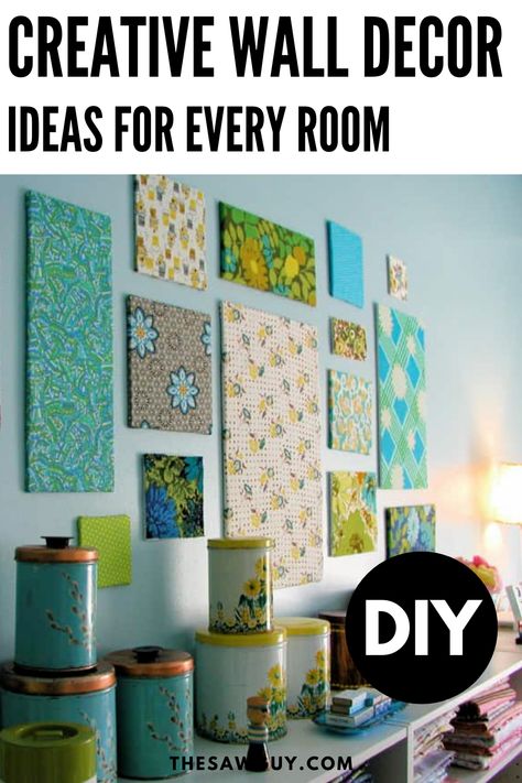 Homemade Artwork, Creative Wall Decor Ideas, Kids Bedroom Wall Decor, Koti Diy, Creative Wall Decor, Colorful Outfits, Dekor Diy, Diy Wall Art Decor, Diy Kitchen Decor