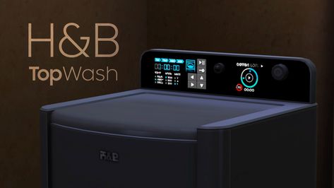 Mod The Sims - H&B TopWash - Washing Machine [No Dryer] Wash Machine Sims 4 Cc, Ts3 Cc Furniture, Ts4 Washing Machine Cc, Sims 4 Washing Machine Cc, Sims 4 Cc Furniture Washer And Dryer, Sims 4 Washer And Dryer Cc, Sims4 Washing Machine, Sims 4 Appliances Cc, Washer And Dryer Sims 4