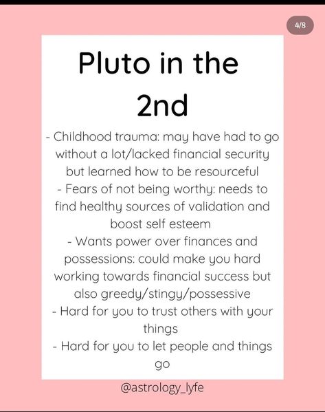 Pluto In Houses, Scorpio 2nd House, Pluto In Virgo, Pluto In 2nd House, Pluto 2nd House, Pluto Second House, Pluto First House, 2nd House Astrology, Astrology Basics