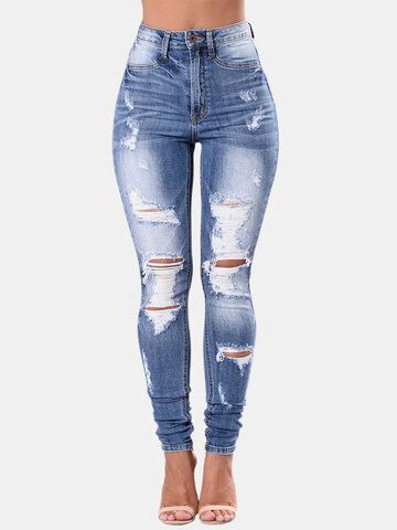 Holy Jeans, Rip Jeans, Ripped Jeggings, Best Jeans For Women, Everyday Clothes, Torn Jeans, Oversized Jeans, Outfit Jeans, Long Jeans