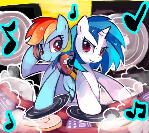 Image Dj Pon 3, Vinyl Scratch, Pony Unicorn, Belated Birthday, Birthday Thank You, Rainbow Dash, Music Notes, Dj, Deviantart