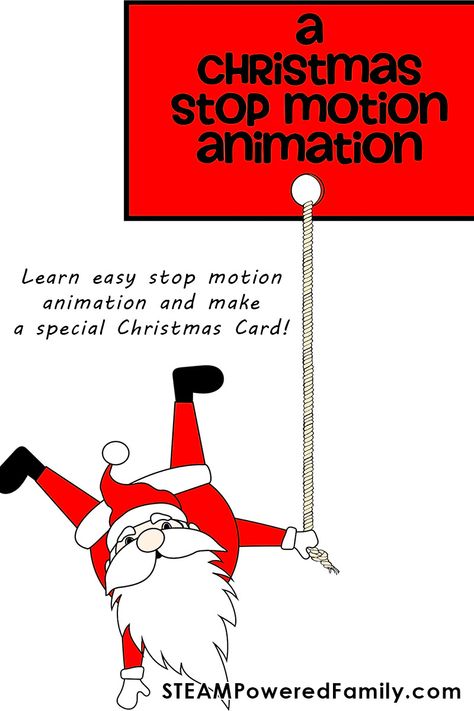 Learn how to make a Stop Motion Animation Christmas Card Christmas Stop Motion Ideas, Directions For Kids, Christmas Stop Motion, Animated Christmas Card, Stem Projects For Kids, Stem Ideas, Homeschooling Tips, Stop Motion Animation, Steam Education