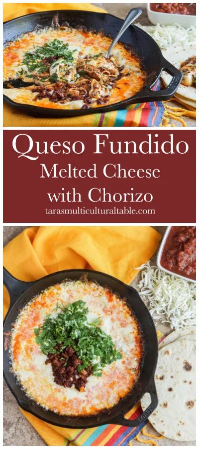 Queso Fundido With Chorizo, Appetizers For Dinner, Queso Fundido Recipe, Fundido Recipe, Dinner Light, Cheesy Appetizer, Mexican Chorizo, Oaxaca Cheese, Chorizo Recipes