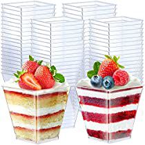 Check this out! Plastic Dessert Cups, Appetizer Cups, Desserts Wedding, Ice Cream Fruit, Small Tumbler, Disposable Food Containers, Fruit Pudding, Mini Dessert Cups, Dessert Containers