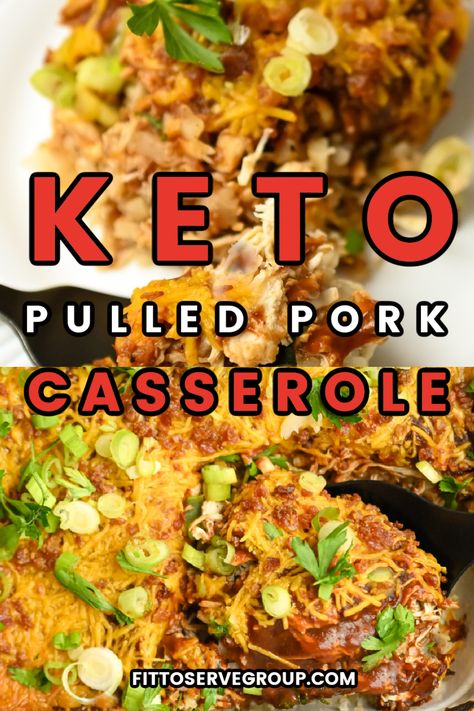 keto pulled pork casserole Pulled Pork Casserole Recipes, Recipe Using Pulled Pork, Leftover Pork Roast Recipes, Pulled Pork Dishes, Leftover Pork Loin Recipes, Pork Bbq Sauce, Keto Pulled Pork, Low Carb Pulled Pork, Pork Casserole Recipes