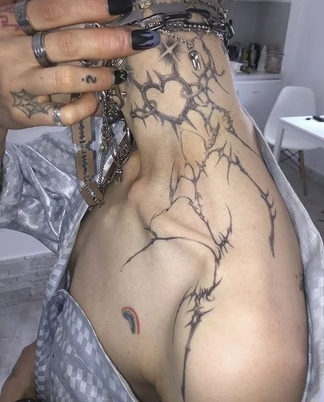 Shoulder And Neck Tattoo, Funky Tattoos, Sigil Tattoo, Sick Tattoo, Wicked Tattoos, Clever Tattoos, Tattoo Style Drawings, Symbol Tattoos, Aesthetic Tattoo