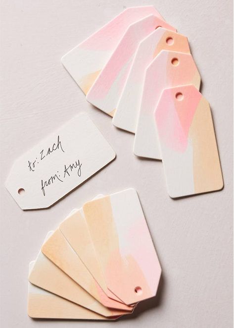 20 Stylish Gift Tags to Top the Perfect Present | Brit + Co Watercolor Gift Tags, Products Packaging, Bookmark Handmade, Tags Diy, Packaging Ideas Business, Gift Wraps, Tag Ideas, Gift Tags Diy, 카드 디자인