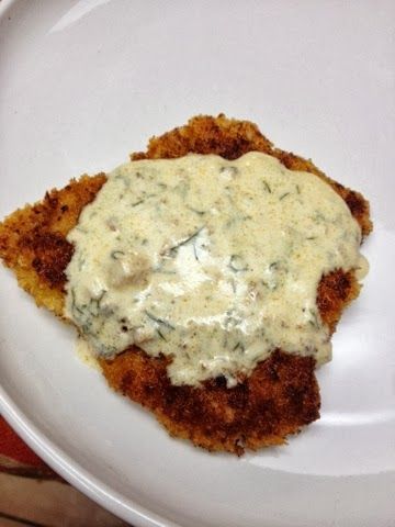 Pork Schnitzel with Dill Cream Sauce the sauce was amazing! Pork Snitzel, Pork Schnitzel Recipe, Dill Cream Sauce, Recipes For Families, German Food Authentic, Eggs Florentine, Schnitzel Recipes, Pork Sauce, Pork Schnitzel