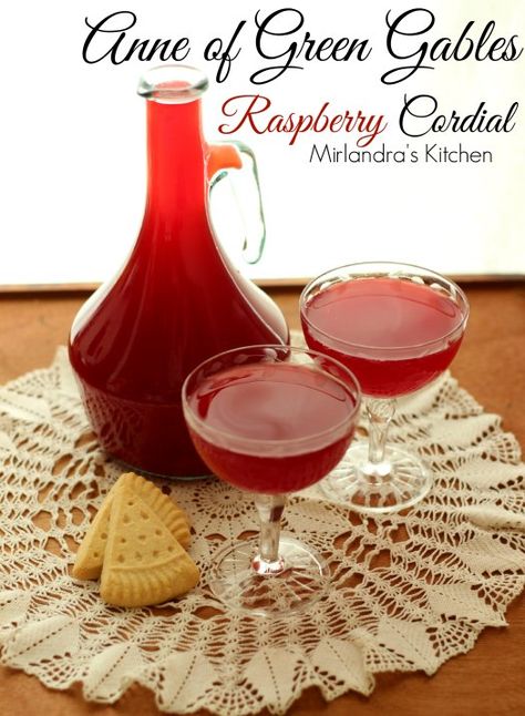 Cordial Recipes Non Alcoholic, Raspberry Cordial Recipe, Homemade Cordial, Bartender Tattoo, Cordial Recipes, Anne Of Green Gables Party, Bartender Recipes, Raspberry Juice, Raspberry Cordial