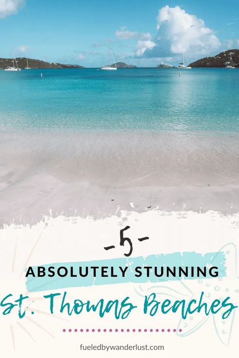 The top five St Thomas beaches that should be included in every Virgin Islands itinerary. A visit to these beaches is one of the top things to do on a St Thomas vacation. Just add sunscreen, a towel, and sunglasses and you're good to go for your USVI trip! #stthomas #virginislands #usvi #stthomasvacation St Thomas Beaches, St Thomas Vacation, Virgin Islands Vacation, St Thomas Virgin Islands, St Thomas Usvi, Beaches To Visit, Couples Resorts, Caribbean Destinations, Island Destinations