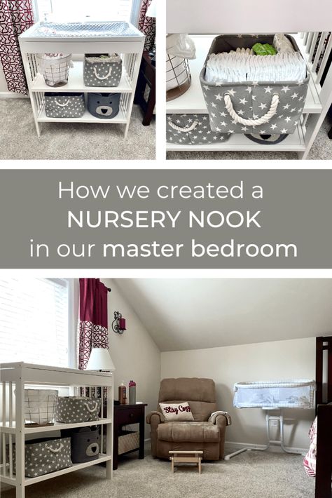 Masters Bedroom With Nursery, Bassinet In Master Room, Bassinet In Parents Room, Bedside Nursery, Mini Nursery, Shared Nursery, Nursery Nook, Nursing Room, Family Resources