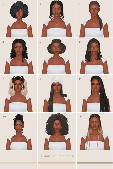 Sims4 Cc Afro Hair, Sims 4 Hair For Black Sims, Sims 4 Natural Black Hair Cc, Sims Cc Black Hairstyles, Sims 4 Cc Coily Hair, Sims Cc Hair Black, Sims 4 Cas Cc Hair, Sims 4 Textured Hair, Sims 4 Cc Textured Hair