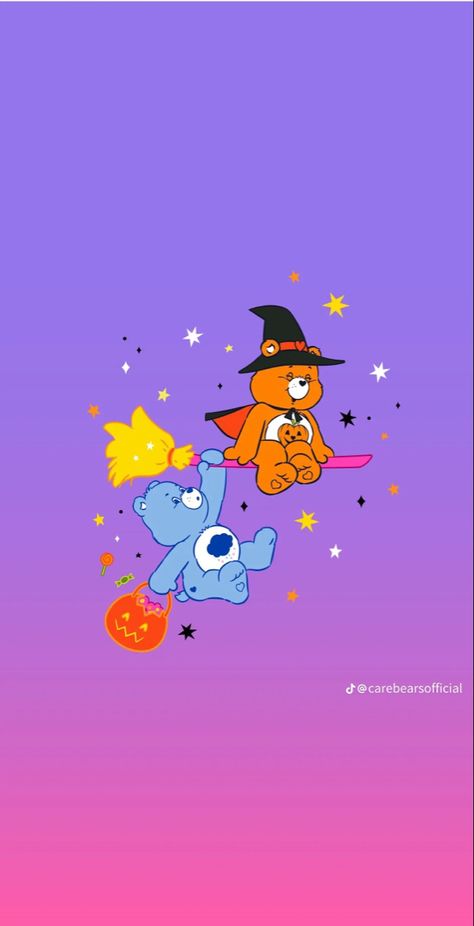 Care Bears Halloween Wallpaper, Halloween Care Bears Wallpaper, Care Bear Halloween Wallpaper, Halloween Carebear, Carebears Christmas, Halloween Care Bear, Care Bears Halloween, Care Bears Vintage, Trippy Cartoon