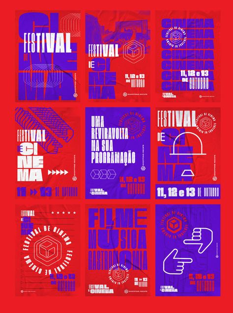 Festival de Cinema | Shopping Recife on Behance Festival Cinema, Festival Logo, Event Branding, Festival Design, Festival Posters, Typographic Design, Design Graphique, Graphic Design Posters, Social Media Design