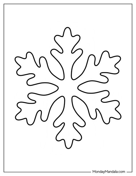 20 Snowflake Coloring Pages (Free PDF Printables) Snowflake Coloring Pages Free Printable, Snowflake Pattern Easy, Snowflake Patterns Printable, Snowflakes Printable, Christmas Lights Coloring Page, Snowflake Printable, Snowflake Outline, Snowflake Coloring Pages, Wave Stencil