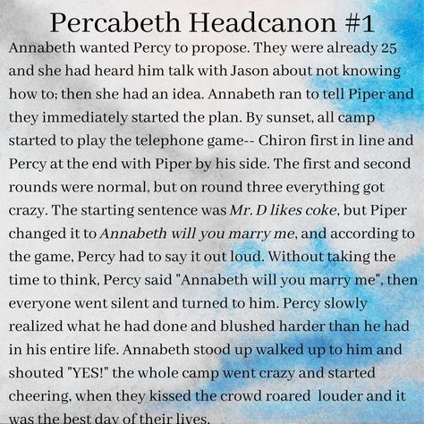 Percabeth Headcanon, Percy Jackson Fanfic, Percy Jackson Annabeth Chase, Percy Jackson Ships, Percy Jackson Head Canon, Percy And Annabeth, Percy Jackson Quotes, Percy Jackson Fan Art, Percy Jackson Memes