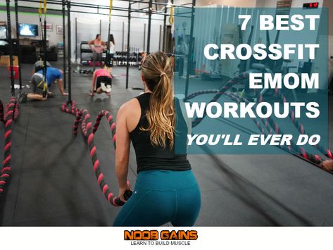 7 Best CrossFit EMOM Workouts You’ll Ever Do | NOOB GAINS Crossfit Emom Workout, Crossfit Emom Wod, Emom Workout Weights Crossfit, Emom Workout Weights, Crossfit Emom, Emom Crossfit, Crossfit Legs, Wod Workouts, Workouts To Burn Fat