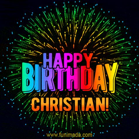 New Bursting with Colors Happy Birthday Christian GIF and Video with Music Happy Birthday Christian, Birthday Animated Gif, Balloon Dance, Birth Videos, Holiday Gif, Christmas Season Greetings, Christian Birthday, Birthday Image, Birthday Cake With Flowers