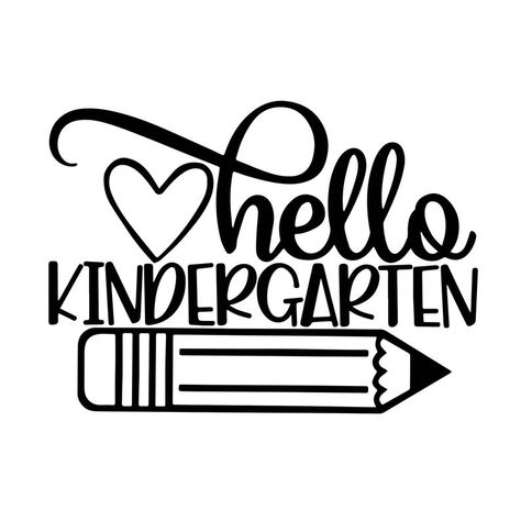 Hello Kindergarten Decal Files cut files for cricut svg | Etsy School Decal, Ninth Grade, Eighth Grade, School Svg, Sixth Grade, Cricut Projects Vinyl, Making Shirts, Fifth Grade, Vinyl Projects