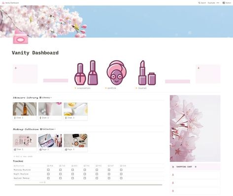 Notion Skincare, Etsy Planner, Template Notion, Organization Apps, Youtube Makeup, Notion Template, Workspace Inspiration, Skincare Makeup, Yearly Planner