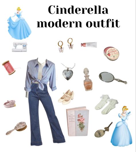 Modern Cinderella Outfit, Modern Day Princess Outfits, Cinderella Inspired Outfit, Modern Disney Outfits, Cinderella Disneybound, Modern Day Princess, Fairytale Lover, Cinderella Outfit, Disney Character Outfits