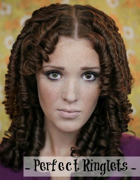 650w ringlet hair tutorial foam curlers shirley temple hair pinn Curling Styles, Ringlets Curls, Hobbit Hair, Ringlets Hair, Hobbit Costume, Long Fine Hair, Ringlet Curls, 30s Style, Freckled Fox