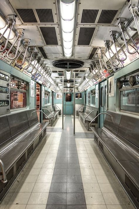 New York Subway Aesthetic, Subway Reference, Nyc Subway Art, Subway Aesthetic, Subway Car, Ny Subway, Nyc History, Photography New York, Fire Image