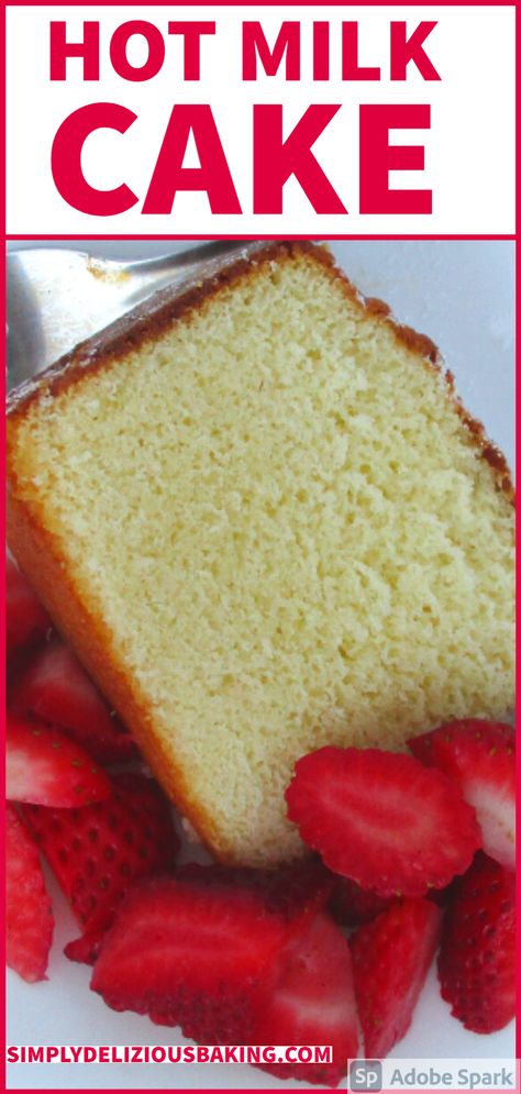 Hot Milk Sponge Cake Recipe, Hot Milk Cake, Moist Pound Cake, Sponge Cake Recipes, Milk Cake, Cake Recipes From Scratch, Homemade Cake Recipes, Oreo Dessert, Sweet Treats Recipes