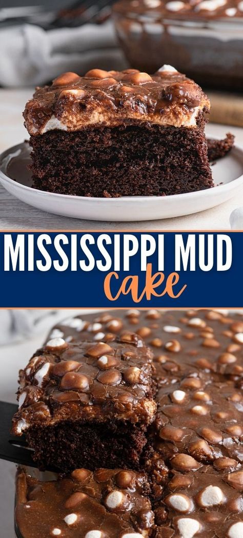 MISSISSIPPI MUD CAKE Mississippi Cake, Pinterest Desserts, Mud Cake Recipe, Mississippi Mud Cake, Mississippi Mud Pie, Mud Cake Recipes, Banana Dessert Recipes, Chocolate Mud Cake, Mississippi Mud