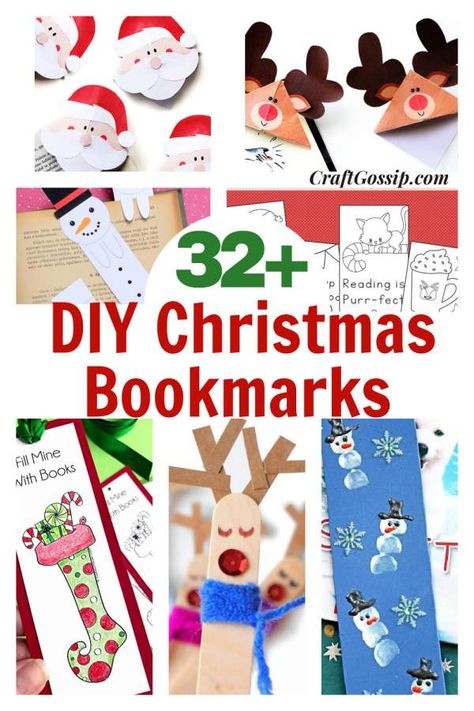 Holiday Bookmarks For Kids, Winter Bookmark Craft, Christmas Crafts Stocking, Making Bookmarks With Kids, Homemade Christmas Bookmarks, Christmas Bookmarks For Kids, Kids Diy Bookmarks, Book Mark Crafts For Kids, Homemade Bookmarks For Kids