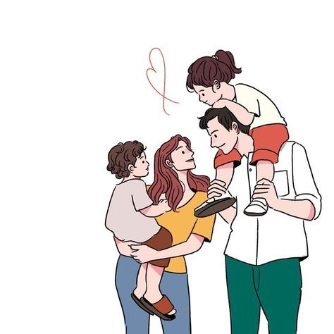 가족 일러스트, 심플한 그림, Cute Couple Comics, Family Drawing, Family Cartoon, Couple Illustration, Family Illustration, Love Illustration, Cute Couple Art