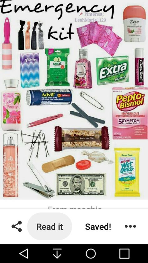 Schul Survival Kits, Diy Back To School Supplies, Emergency Kit For Girls, Middle School Supplies, School Emergency Kit, School Backpack Essentials, Middle School Survival, Middle School Hacks, School Survival Kits