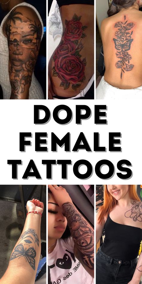 Popular Female Tattoos, Tattoos 2024 Woman, Sleeve Fill In Tattoos For Women, Tattoo Idea Black Women, Tattoos Forearm Women, Forearm Sleeve Tattoos For Women Unique, Girly Tattoos Sleeve, Tattoo Ideas Female Stomach, Rose Petal Tattoo