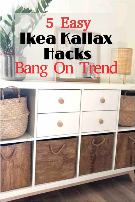 Unveil inventive ways to elevate your home decor by transforming your Ikea Kallax unit with these five effortless hacks. Achieve a high-end appearance through stylish modifications that will enhance the overall aesthetic of your living space. Enhance the functionality and visual appeal of your furniture with these creative and easy-to-implement ideas. Explore the endless possibilities of updating your Kallax unit to reflect your personal style while maintaining its practicality. Kallax Styling, Ikea Bedroom Hacks, Kallax Unit, Ikea Sideboard, Ikea Hacks Ideas, Ikea Kallax Unit, Living Room Hacks, Ikea Organization Hacks, Ikea Craft Room