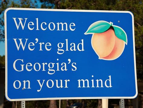 Welcome: We're glad Georgia's on your mind School Grants, Moving To Georgia, Georgia College, State Signs, Georgia On My Mind, Georgia State, Natural Park, Down South, Grimm