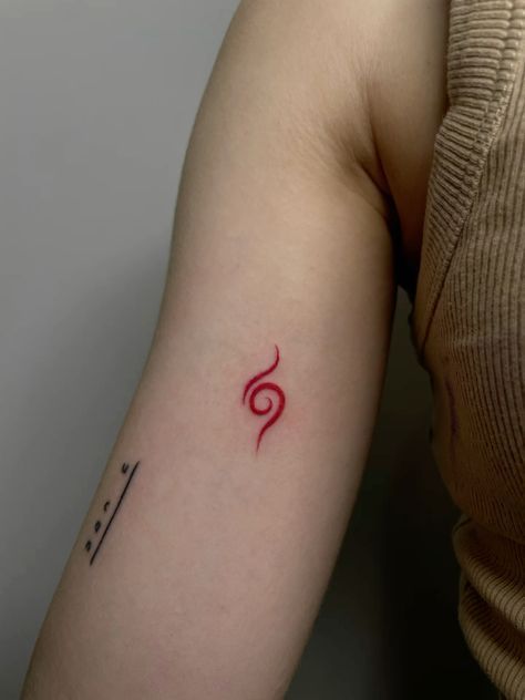 Subtle Naruto Tattoos, Anime Tattoo For Women, Anime Small Tattoo Ideas, Anime Tattoos Women, Simple Anime Tattoo Ideas, Minimal Anime Tattoo, Anime Minimalist Tattoo, Naruto Inspired Tattoos, Small Naruto Tattoo