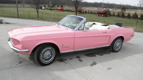 She's a barbie girl, in a 60's barbie world. #convertible #classiccarsculture #classic #vintage #vintagestyle #pink #drive #driving #1960s #fordmustang #ford #mustang Pink Ford Mustang, 1960 Mustang, Pink Mustang, Pink Drive, Studebaker Trucks, 1968 Ford Mustang, Pink Convertible, Vintage Mustang, Ford Mustang Convertible