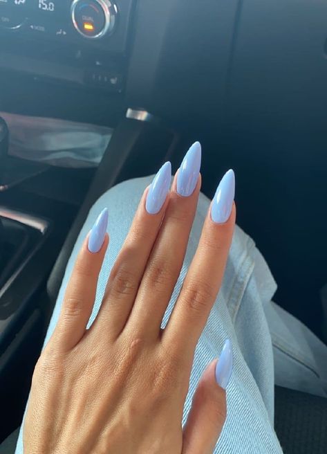 Ongles Baby Blue, Nails Elegant, Baby Blue Nails, Blue Acrylic Nails, Subtle Nails, Basic Nails, Casual Nails, Franklin Tn, Nails Gel