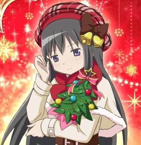 Madoka And Homura Matching Icons, Mahō Shōjo Madoka Magica, Homura Akemi, Anime Christmas, Mahō Shōjo, Christmas Icons, Puella Magi Madoka Magica, Last Christmas, Madoka Magica