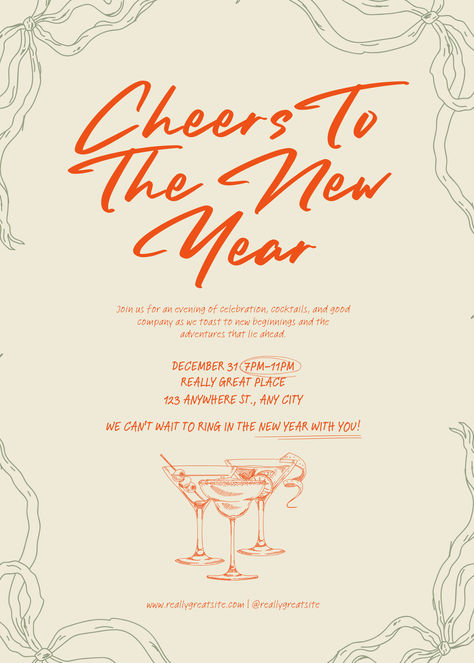 CANVA Free New Year Party Invitation #canva #free #printable #newyear #card #invitation New Years Advertising, New Years Party Invitation, New Years Graphic Design, New Years Eve Party Themes, New Years Invitations, New Year's Eve Party Themes, New Year Party Invitation, New Years Eve Invitations, Christmas Party Invite