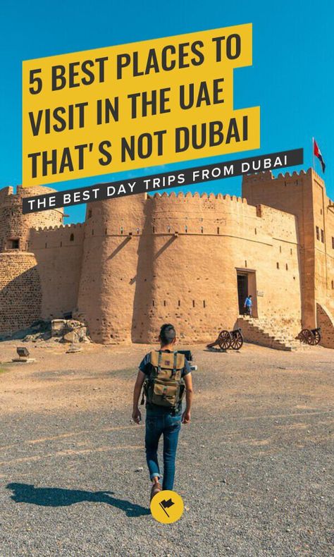 5 Best Places to Visit in the UAE That's Not Dubai - The Best Day Trips From Dubai- Want to go off the beaten path in the United Arab Emirates? Here are the best day-trip places to visit in the UAE that is not Dubai.#travel#destinations #unitedarabemirates #middleeast #asia Places To Visit In Uae, Dubai Map, Uae Travel, Dubai Vacation, Desert Tour, Vacation Itinerary, Ras Al Khaimah, Travel Outdoors, Dubai Travel