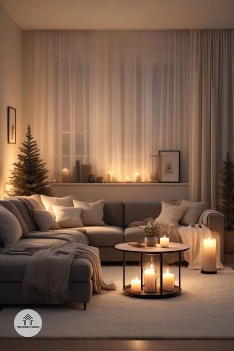 Is your living room feeling a bit dull this winter? Let’s change that! Dive into our expert tips for lighting that will brighten your space and your mood. From ambient lights to stylish accents, we’ll show you how to create a cozy atmosphere that’s perfect for those chilly nights. Don’t let winter get you down; let’s light up your home together!#BrightenYourHome #CozyNights #LightingInspiration #HomeDesign #WinterWarmth Hygge Lighting Living Rooms, Cozy Clean Apartment Aesthetic, Apartment Lighting Aesthetic, Warm Room Lighting, Apartment Interior Cozy, Cozy Minimalist Apartment, Living Room Inspo Modern Cozy, Living Room Lighting Ideas Lamps, Modern Cozy Apartment